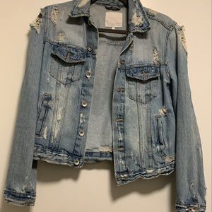 Distressed Zara Denim/Jean Jacket